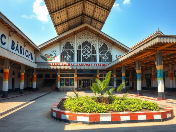 create a highly detailed image of the modern barabhum railway